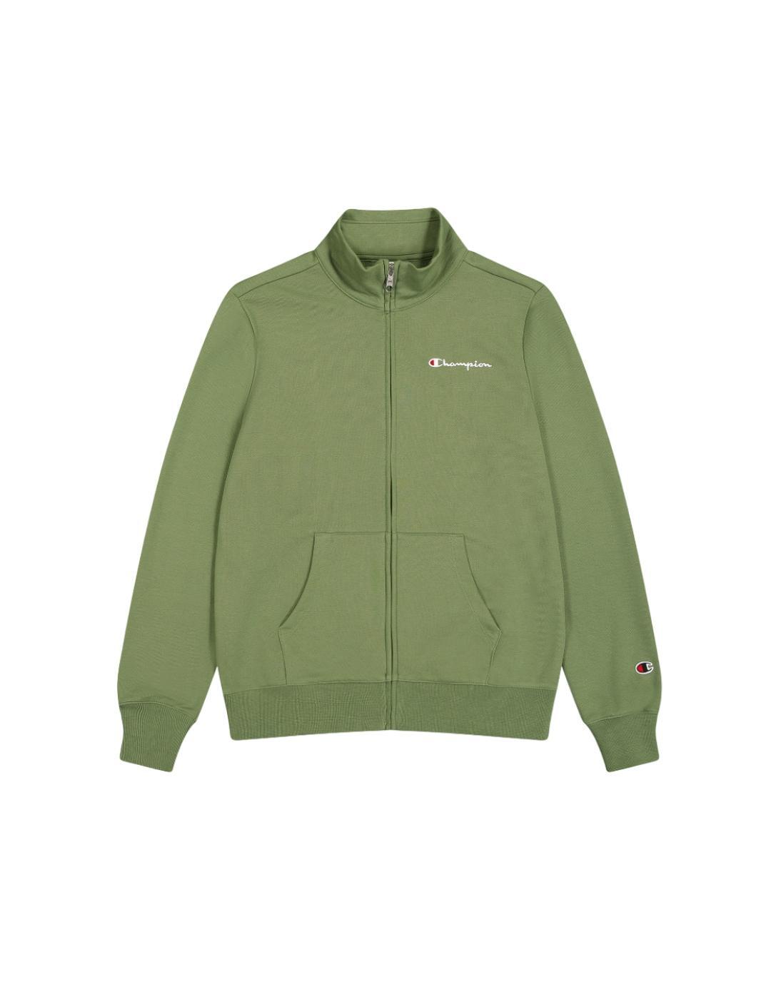Champion FULL ZIP SWEATSHIRT Heavy Soft Compact Poly Terry Donna Verde, S 3/3