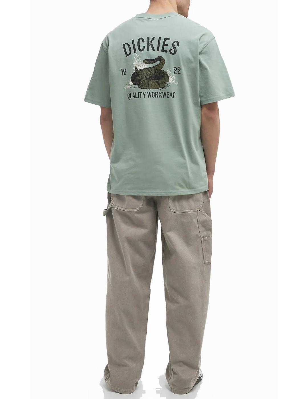 Camiseta para Hombre Dickies Snake ss  Verde 2/4