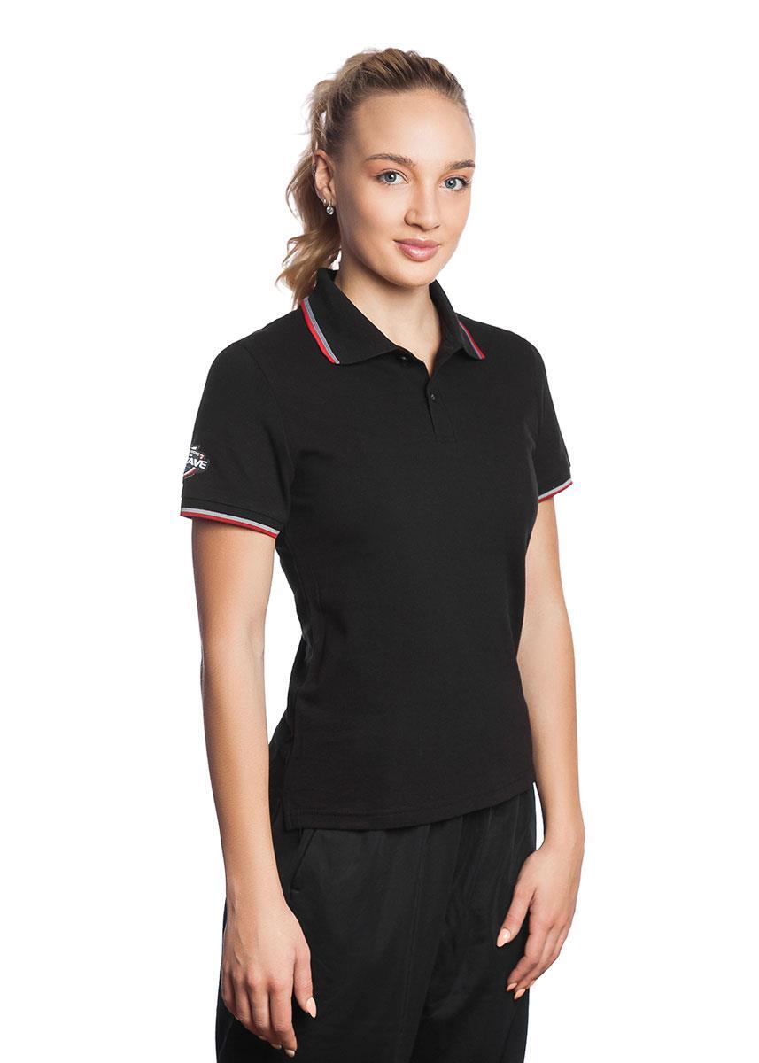 Mad Wave Women's Solid Polo - Black 1/3