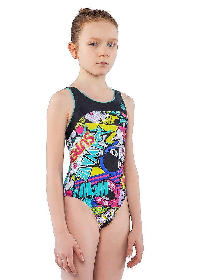 Costume Mad Wave Rate ragazza - nero, 9-10 anni 3/5