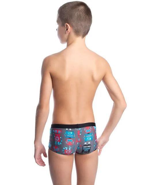 Mad Wave Boys Robots Trunks - Red / Black 3/5