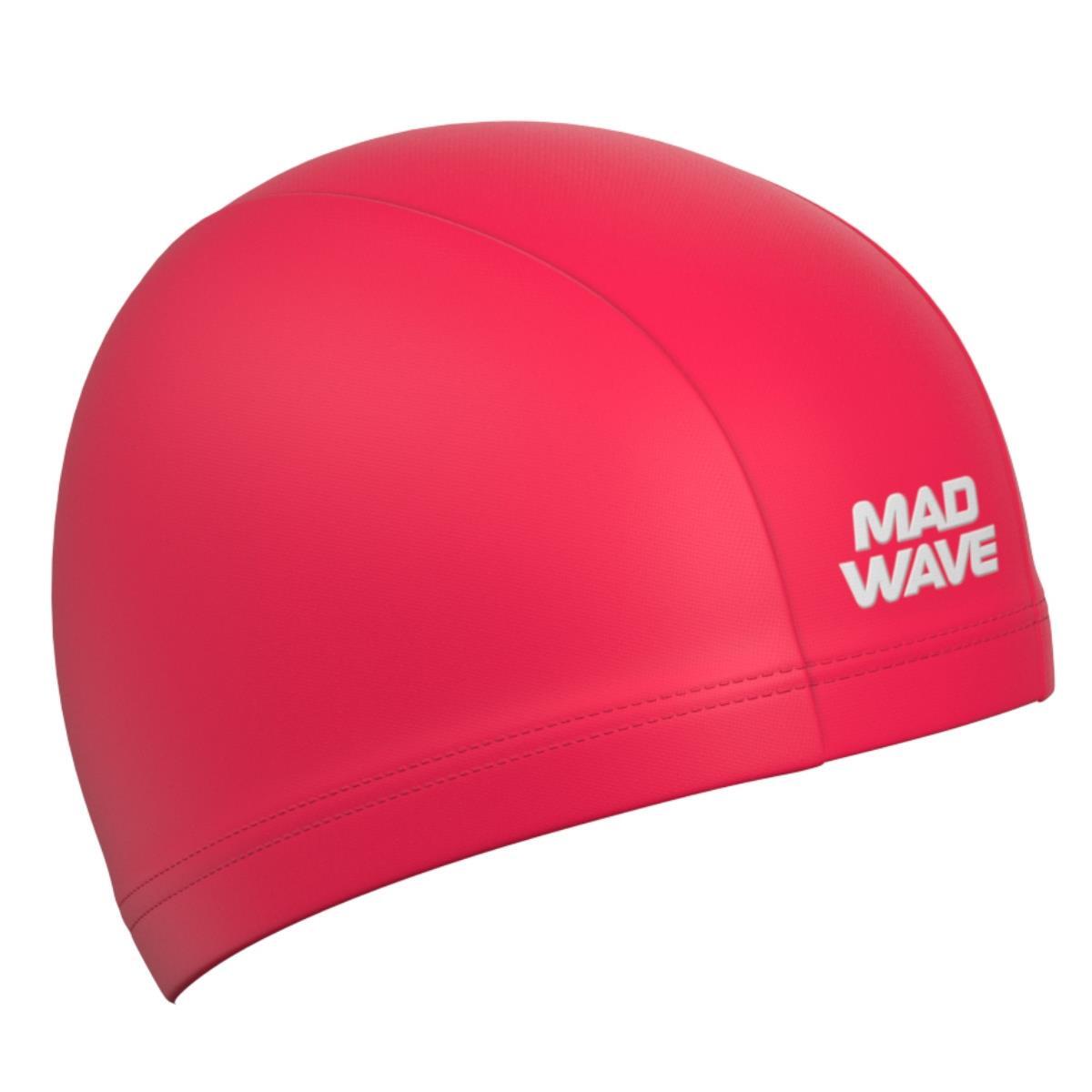 Mad Wave Adult Lycra Swim Cap - Red 1/5