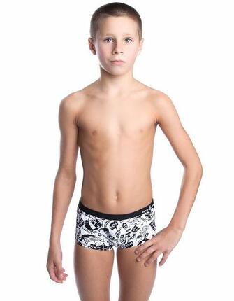 Maillot de bain garçon Mad Wave Caribbean noir et blanc 13-14 ans