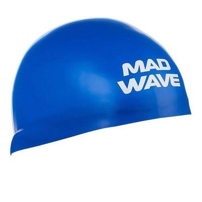 Mad wave d-cap siliconen badmuts blauw one size