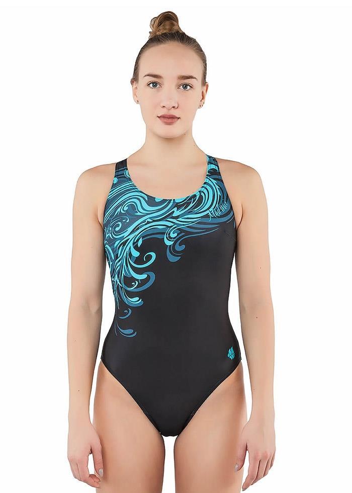 MAD WAVE Mad Wave Women's Wave Swimsuit - Black / Blue