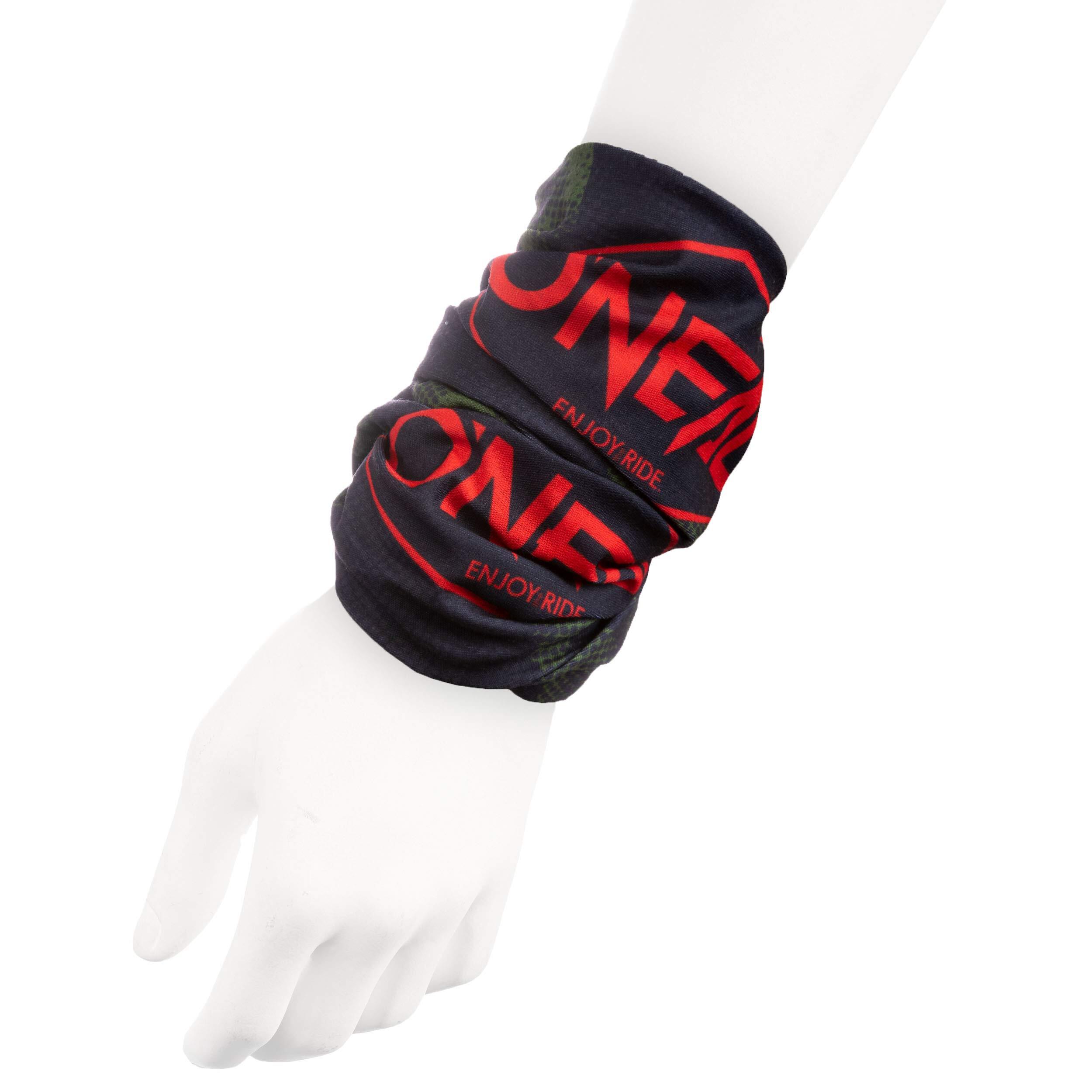 MTB Neckwarmer  Unisex Negro/Verde 6/7