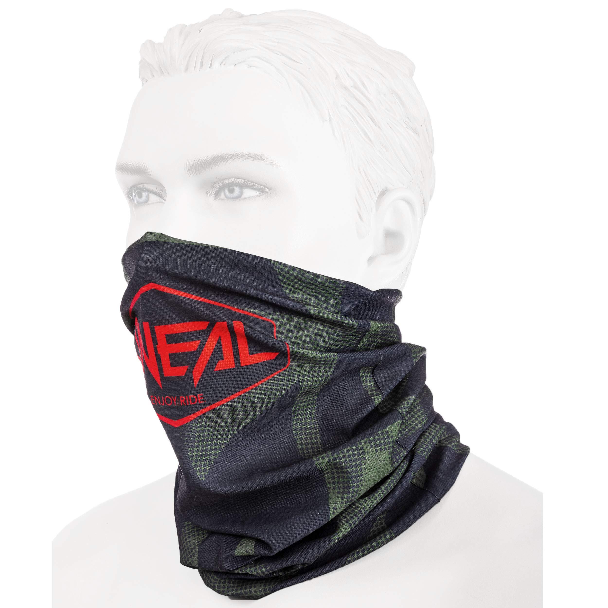 MTB Neckwarmer  Unisex Negro/Verde 5/7