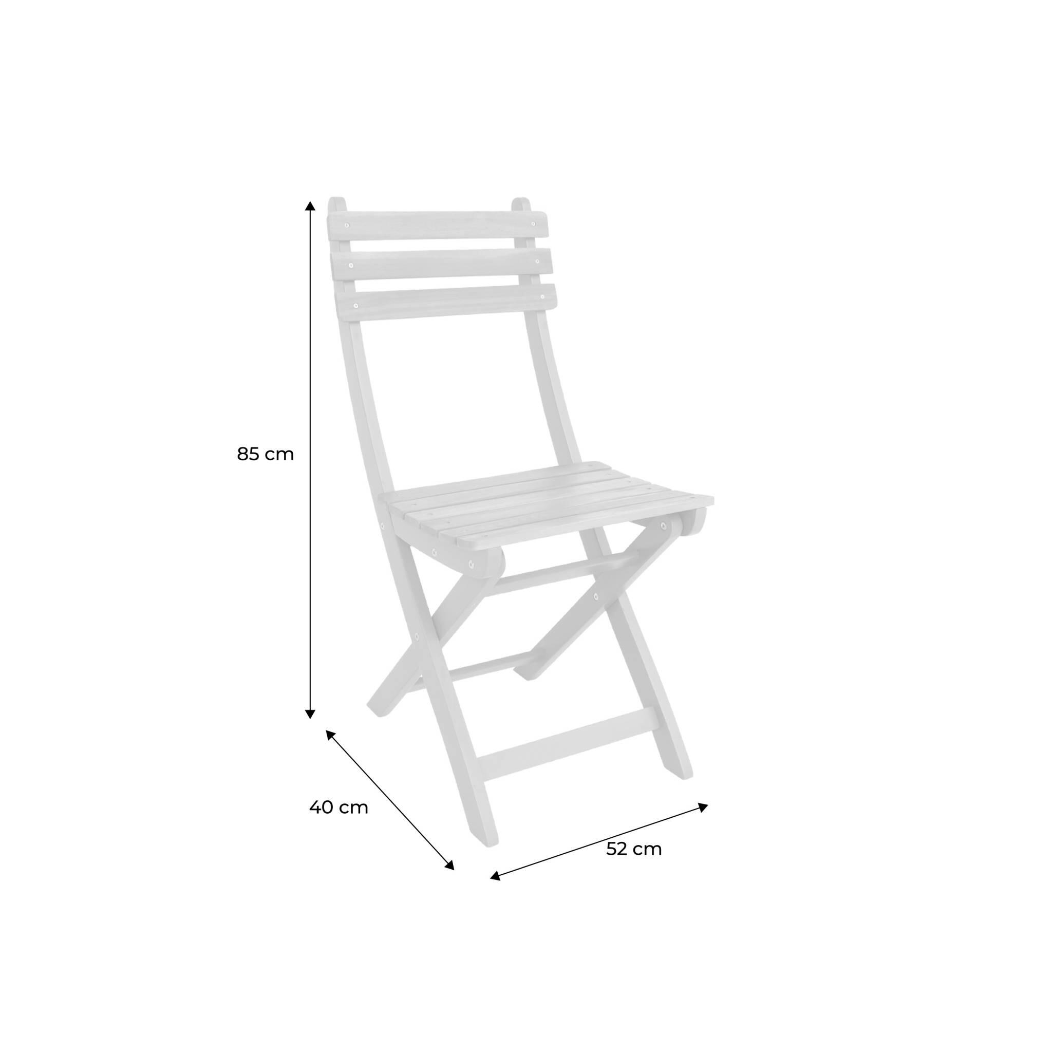 Silla de jardín plegable madera de acacia, set de 4, Verde kaki 4/5