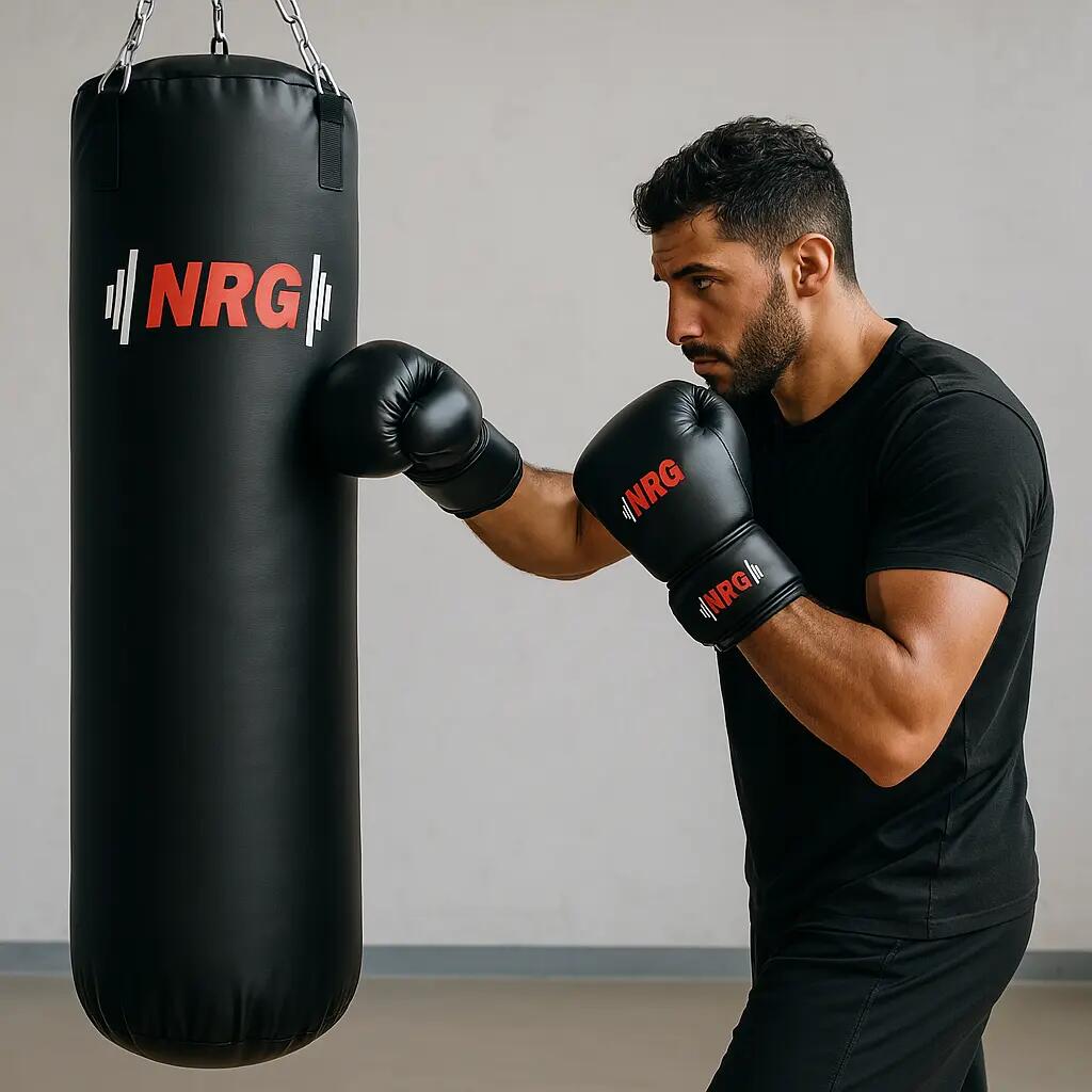 Saco de boxeo de piel sintética F9B - Negro - 120cm 2/6