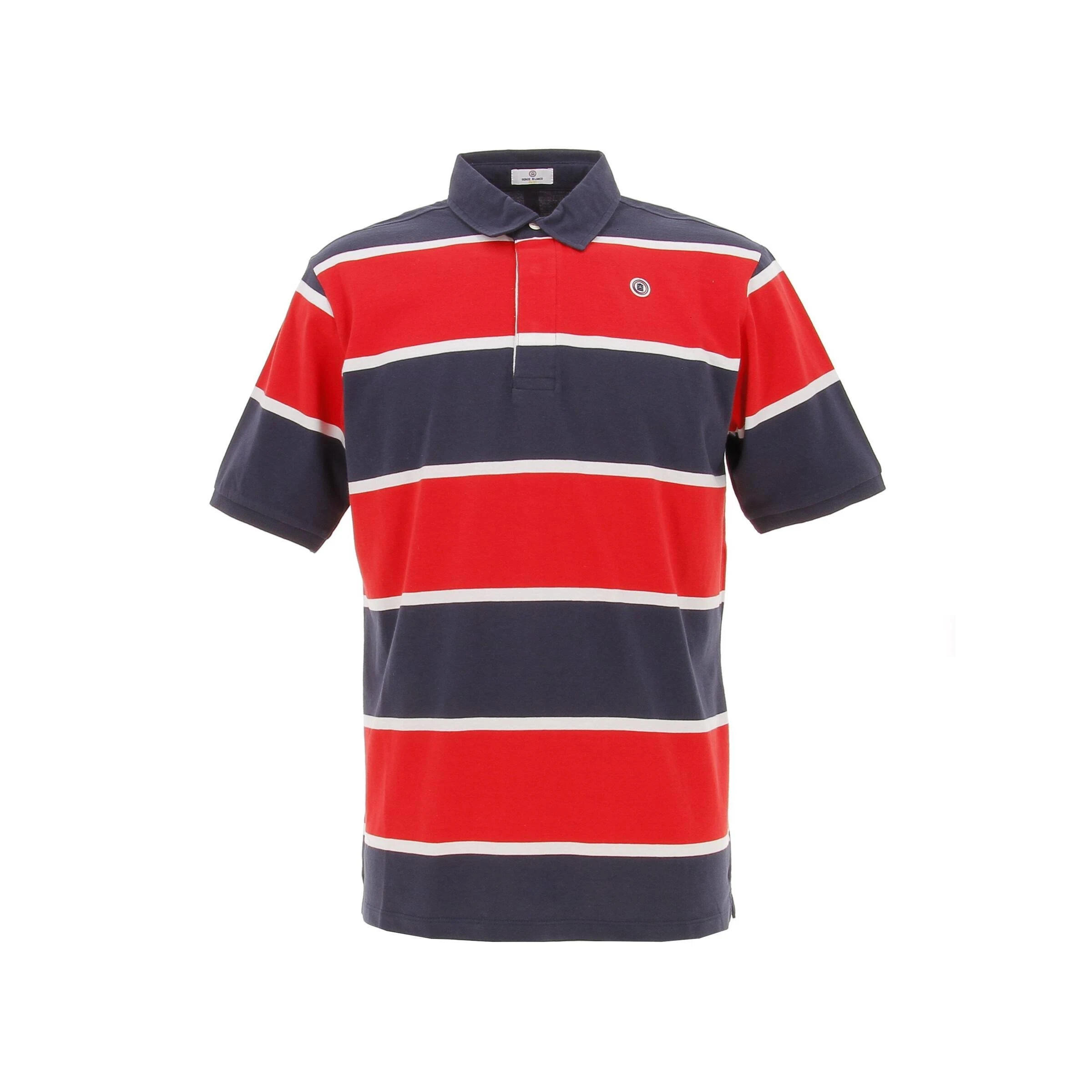 Koszulka polo w paski Serge Blanco
