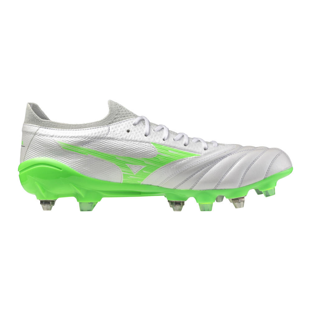 Sapatos com Cravos Mizuno Morelia Neo IV Beta Elite Mix SG Branco 6/6