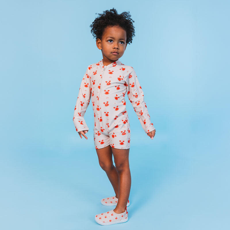 UV Maillot de bain Garçons - Beige/Rouge - Crabby - 62/68 5/6