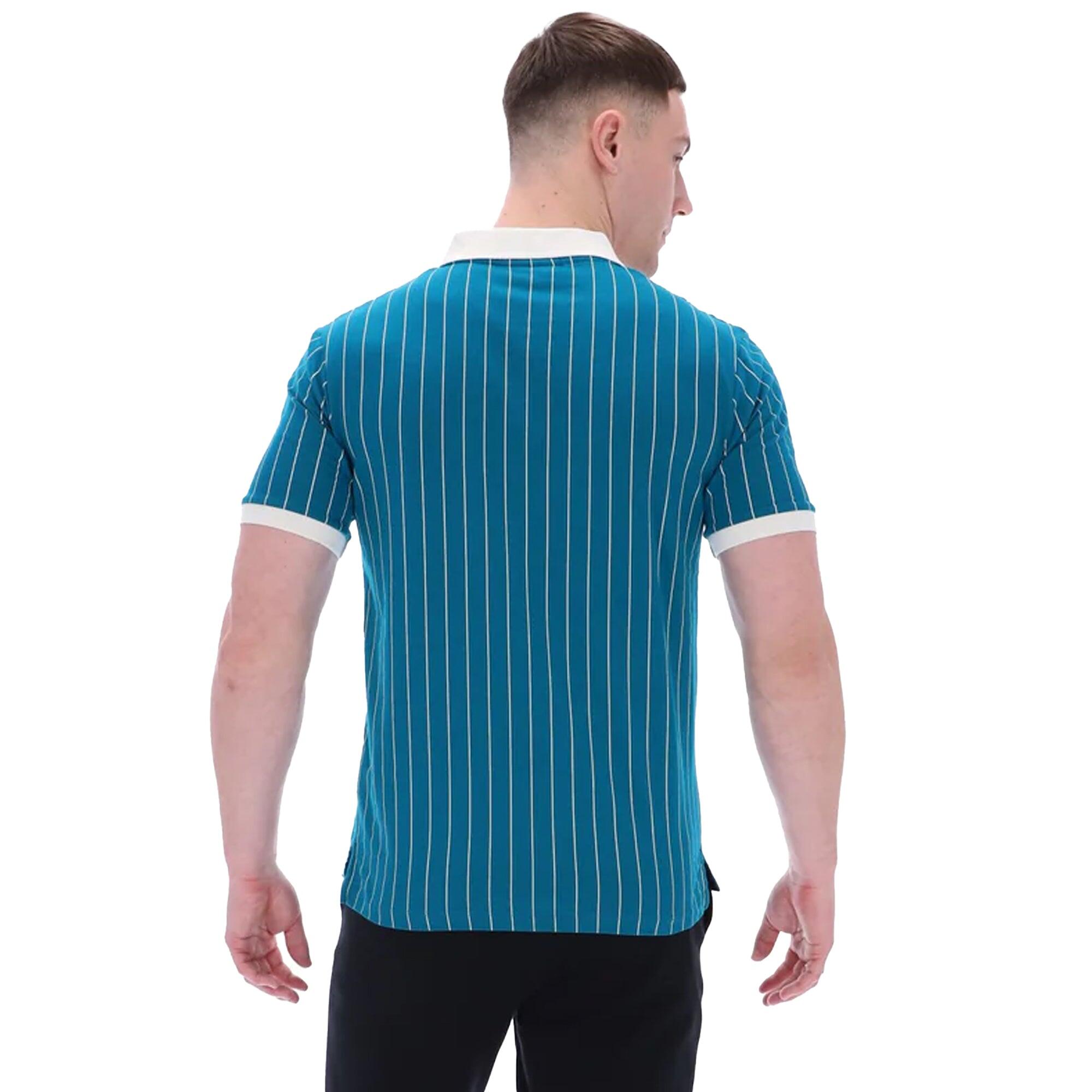 Fila BB1 Classic Striped Polo Shirt Deep Lagoon/Gardenia/Black 3/4