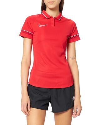 Polo Donna Nike Dri-Fit Academy in Rosso e Bianco Taglia S