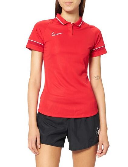 Polo Donna Nike Dri-Fit Academy in Rosso e Bianco Taglia S