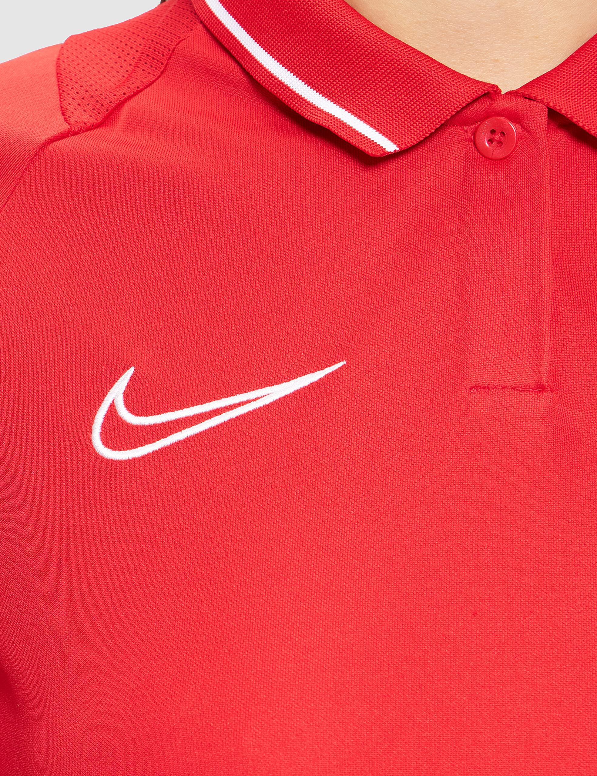 Polo Donna Nike Dri-Fit Academy in Rosso e Bianco, Taglia XS 2/3