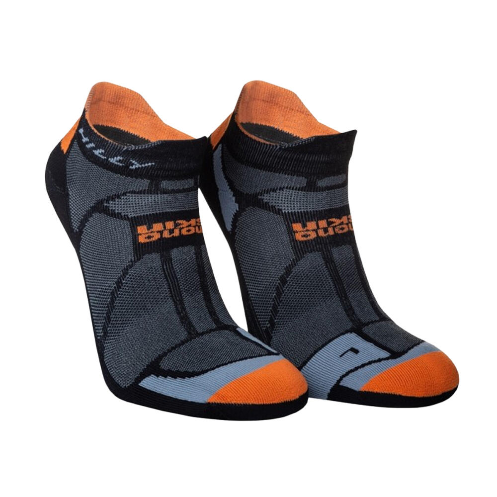 HILLY Unisex Adult Marathon Fresh Socks (Black/Orange)