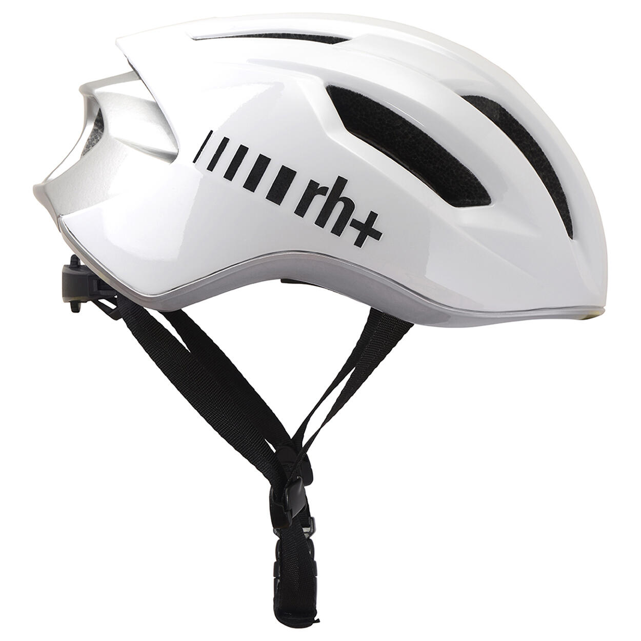 RH+ RH+ Helmet COMPACT Fietshelm GLANZEND WIT/GLANZEND ZILVER L/XL 5/7