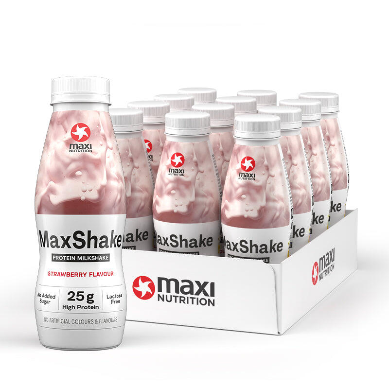 MAXINUTRITION MaxShake Protein Milk Strawberry 330ml x 12 Drinks
