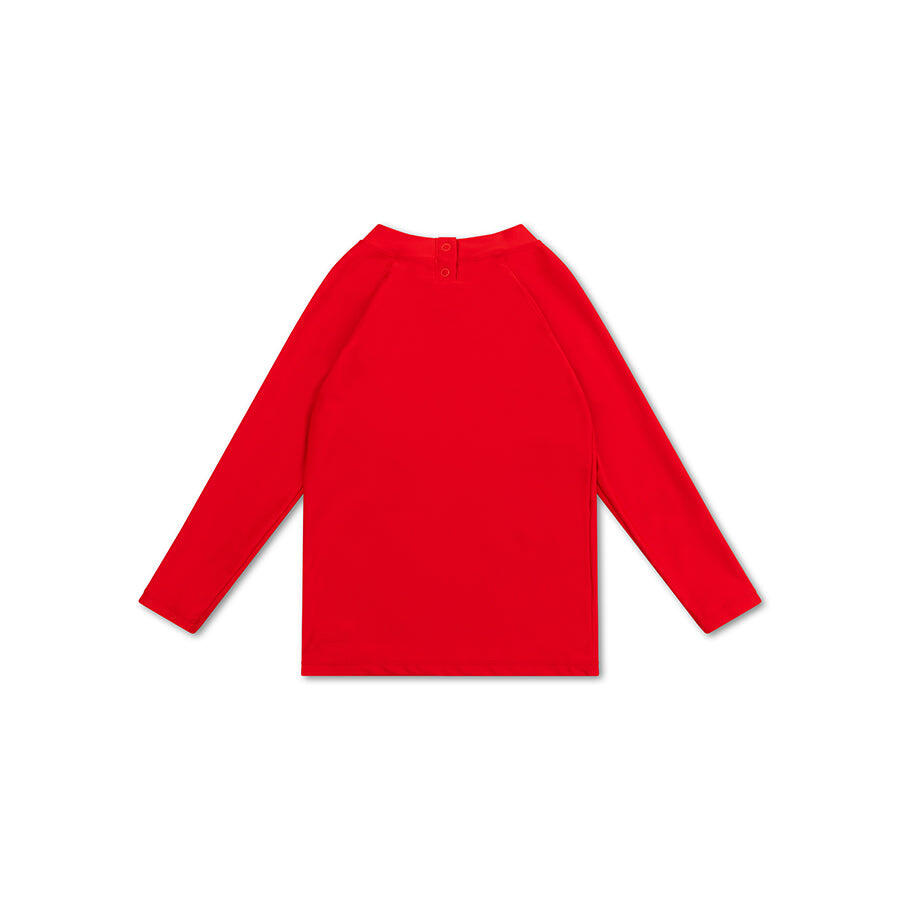 T-shirt de bain - Manches longues - Rouge - Crabby - 62/68 4/4