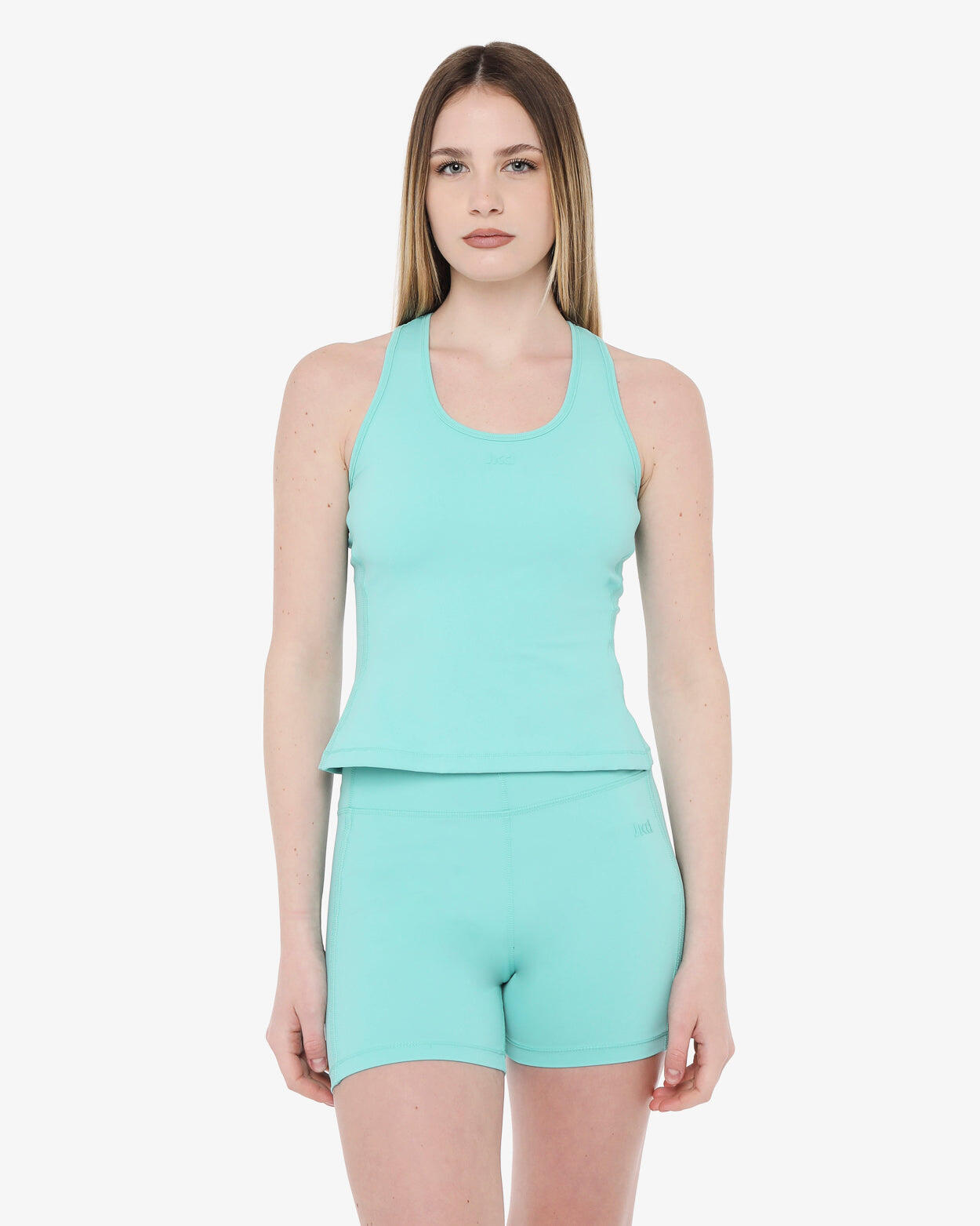JAKED canotta  verde acqua da uomo e donna in mat. sintetico da fitness