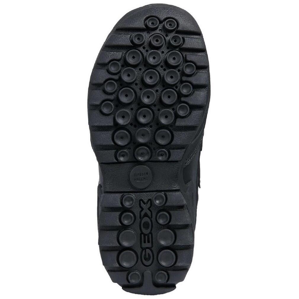 Boys New Savage Abx Leather Trainers (Black) 4/4