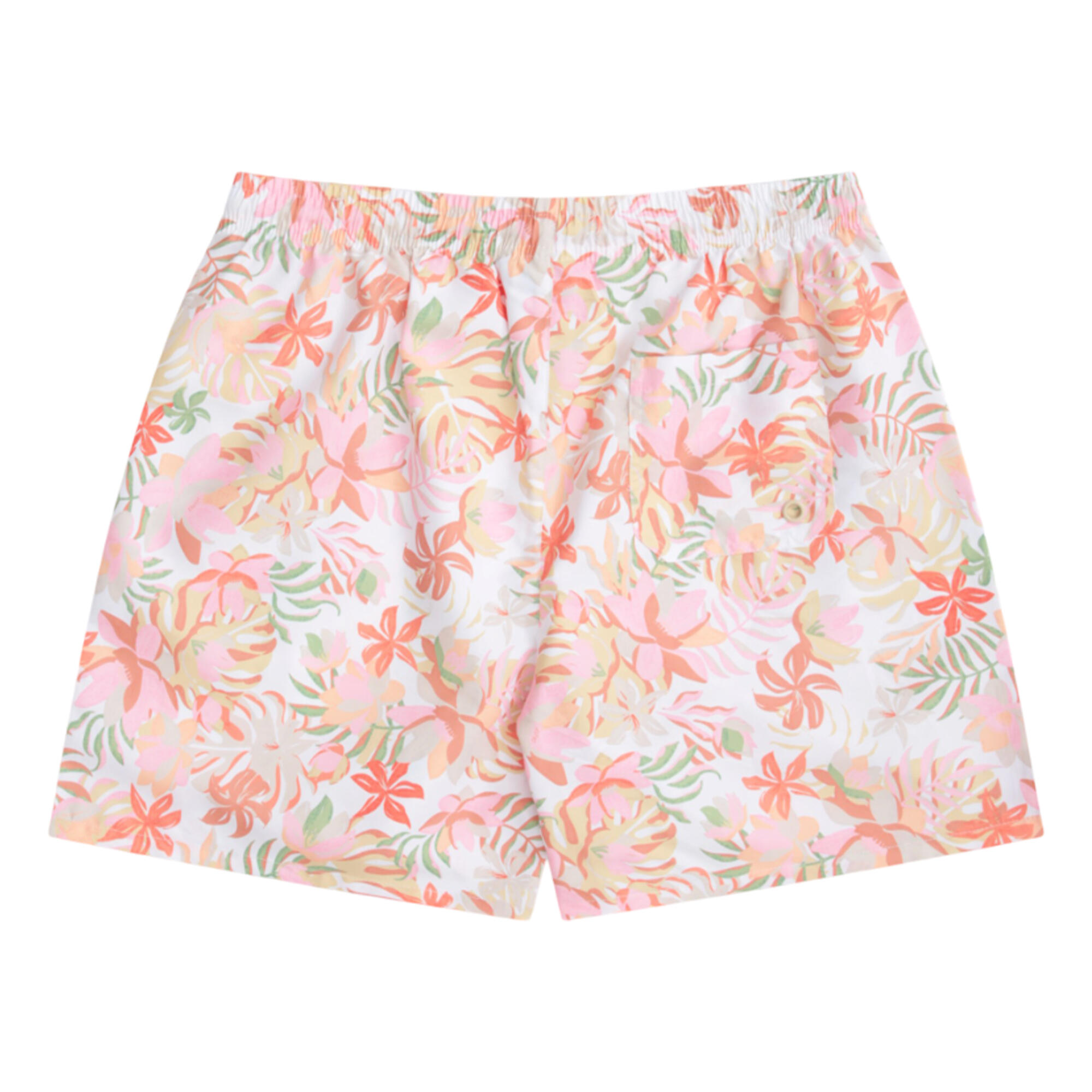 Womens/Ladies Reeva Printed Swim Shorts (Off White) 2/2