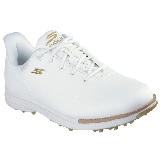 Skechers Go Golf Jasmine 2GF Dames Golfschoenen Wit Goud 4/5