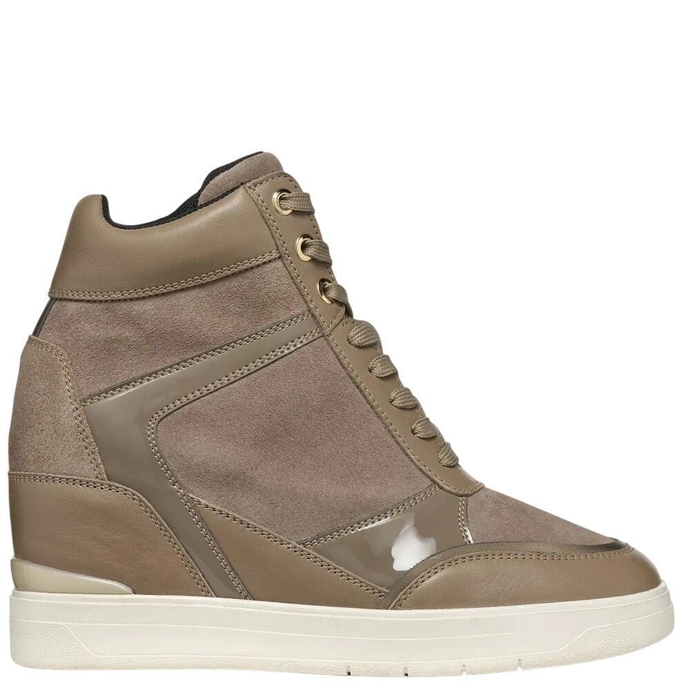 Womens/Ladies Maurica Suede Trainers (Dark Taupe) 3/4
