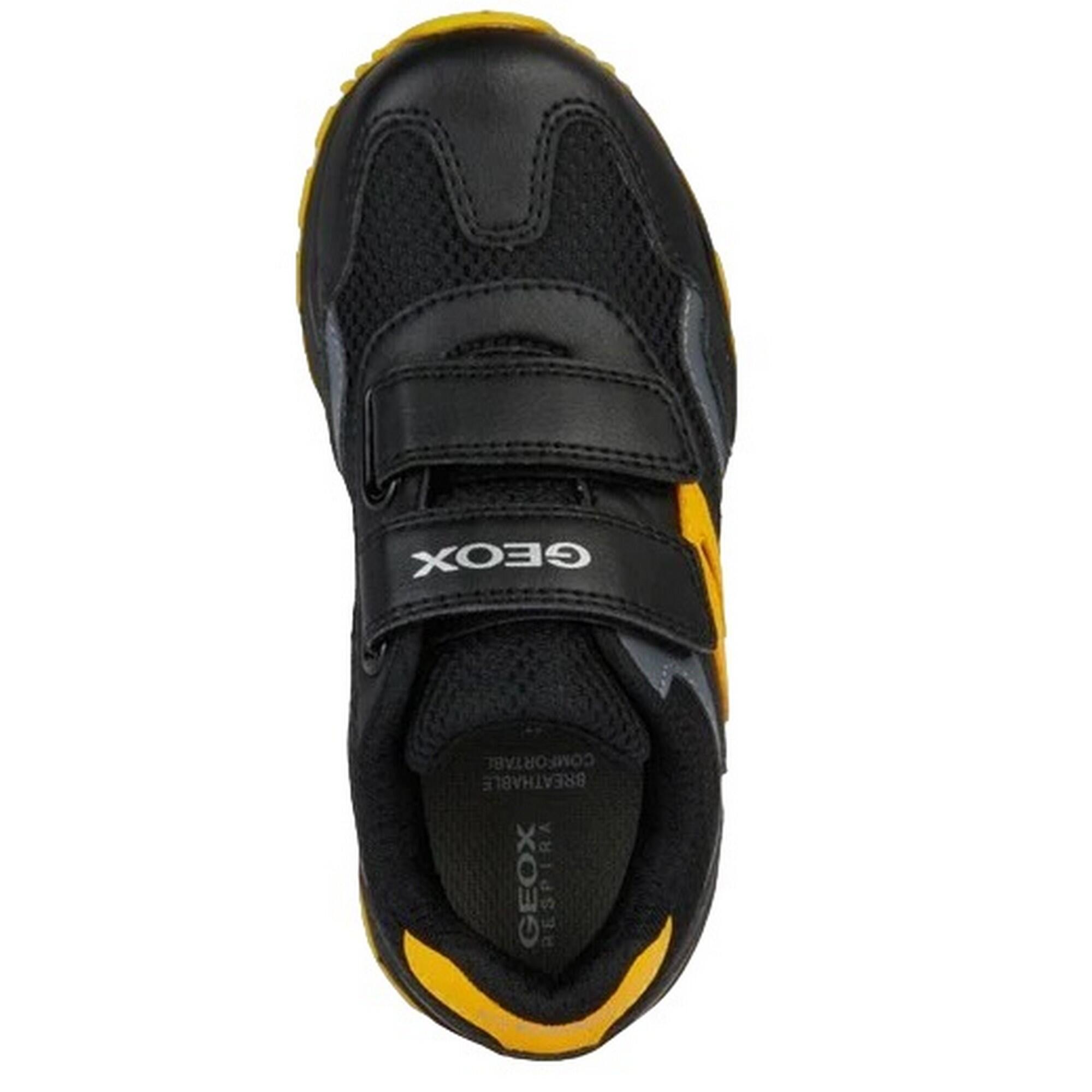 Sneaker "Pavel", Leder Kinder Schwarz/Gelb 4/4