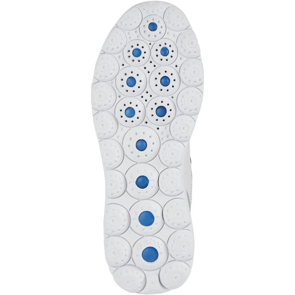 Womens/Ladies Spherica Nappa Leather Trainers (White/Green) 2/3