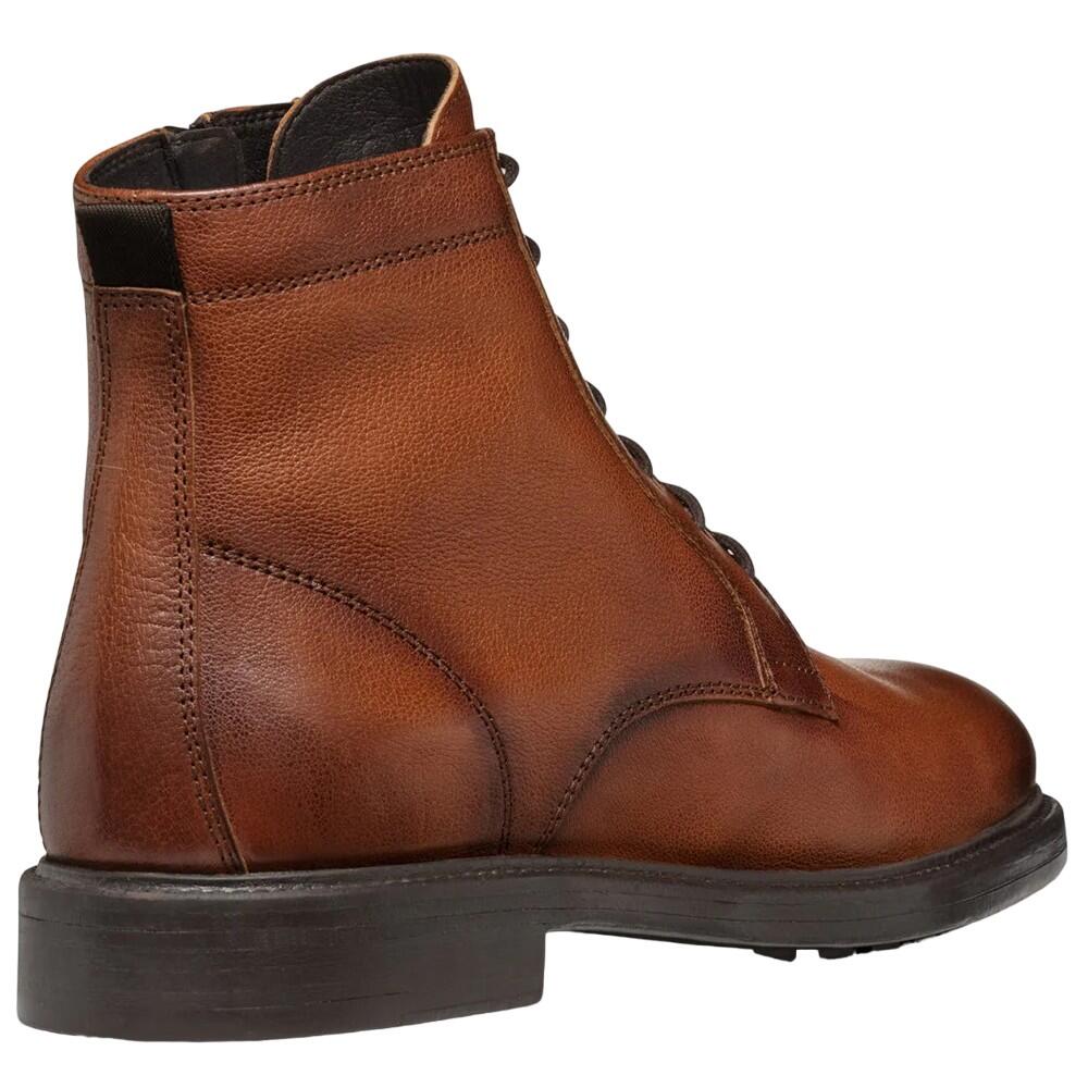 Mens Tiberio Patent Leather Ankle Lace Up Boots (Cognac) 2/4