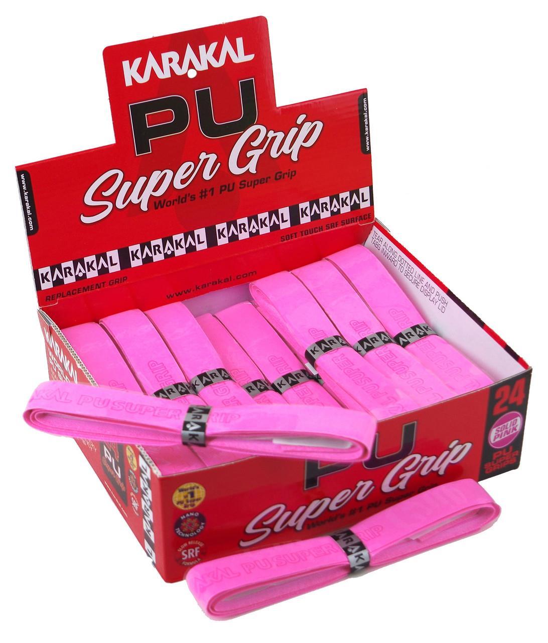 KARAKAL Karakal PU Super Grip Badminton Tennis Squash Racket Grips x 24 - Pink
