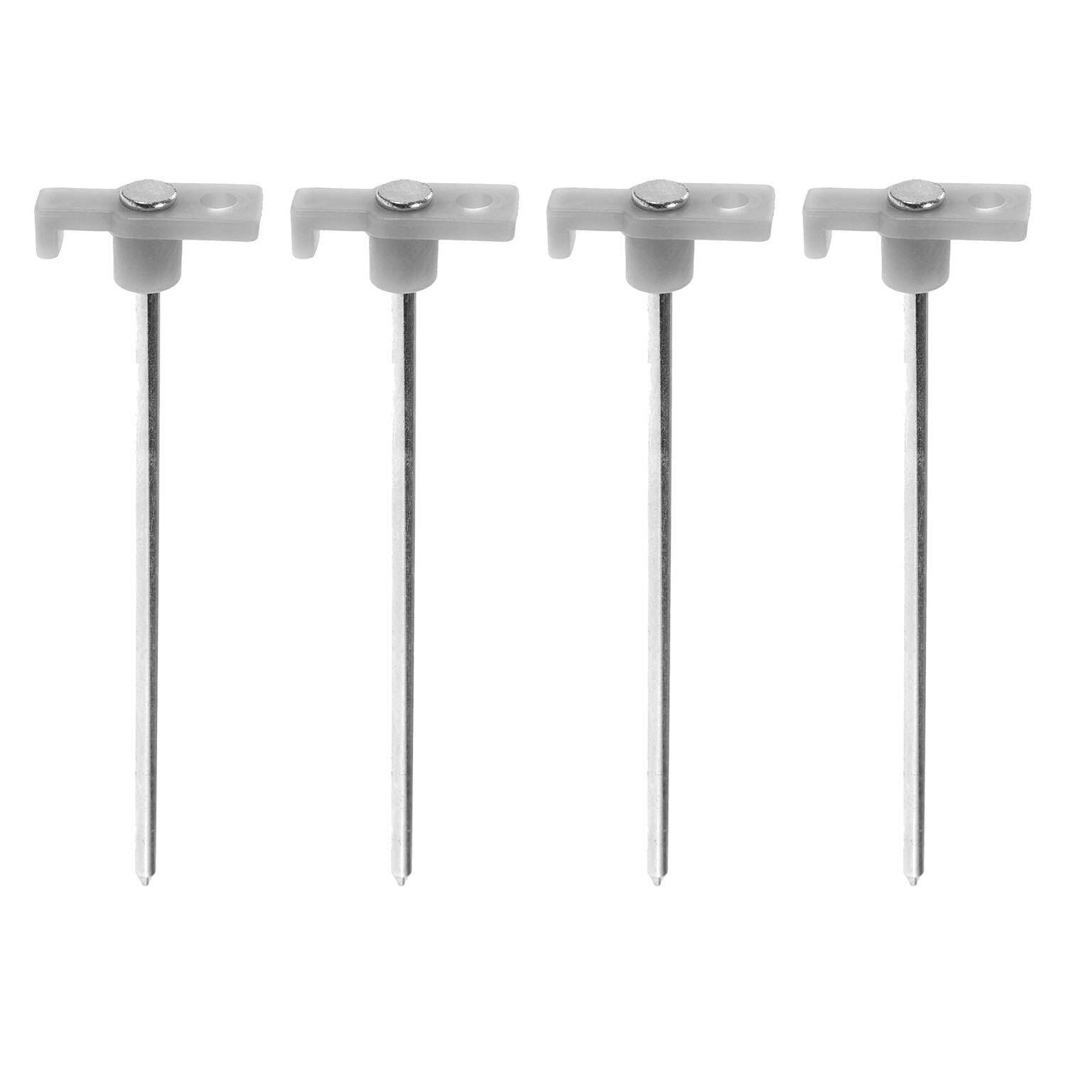 SUMMIT Tent Pegs Glow In The Dark Secure To Ground 4.5cm x 18cm Silver X 1 Pack of 4