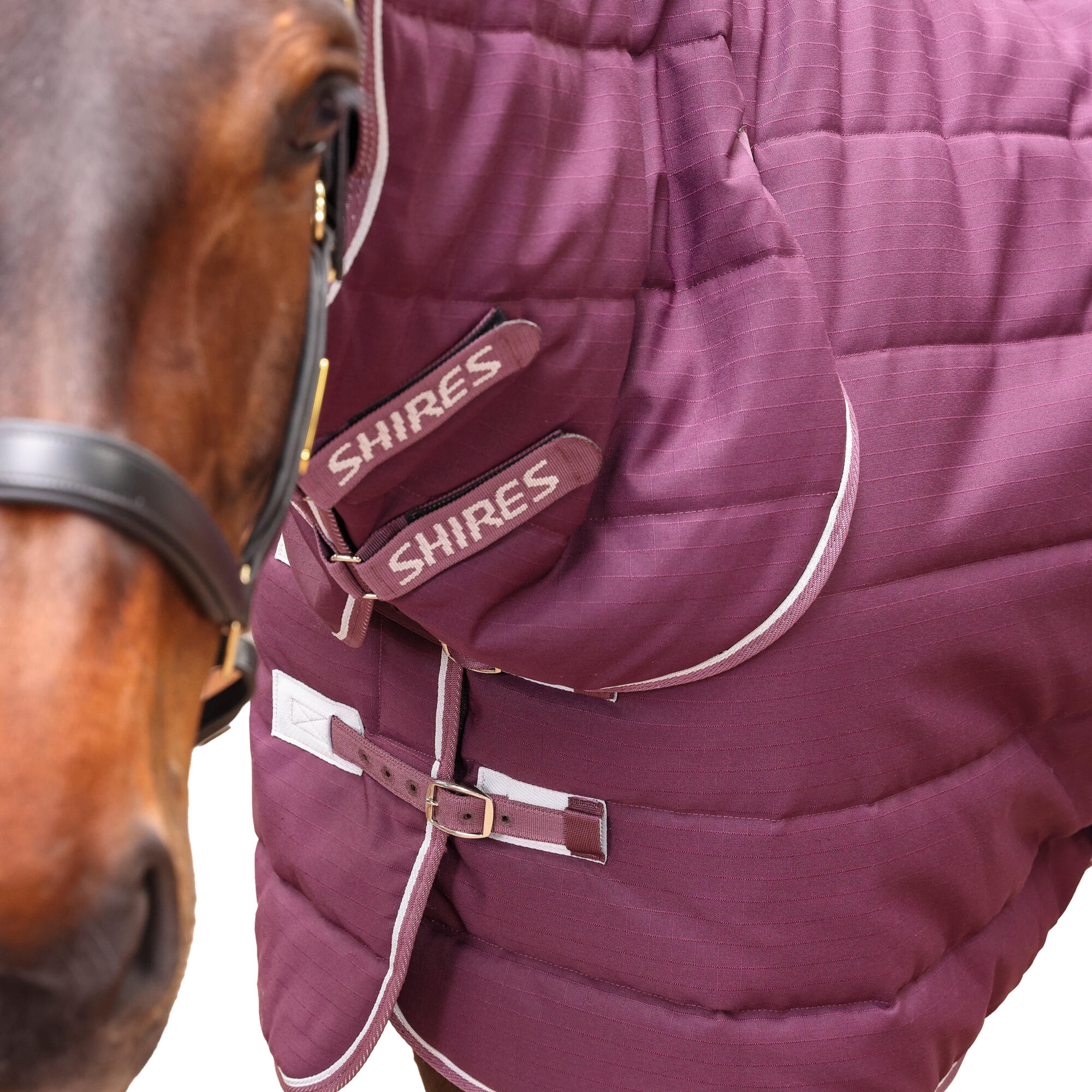Collo Combo Coperta Combinata Per Cavalli Shires Tempest Original 300 Borgogna 3/3