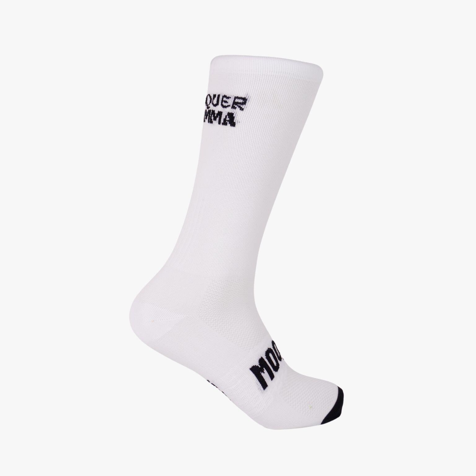 MOOQUER Calcetines de ciclismo Verano Blanco Transpirables Mooquer Dramma Pro