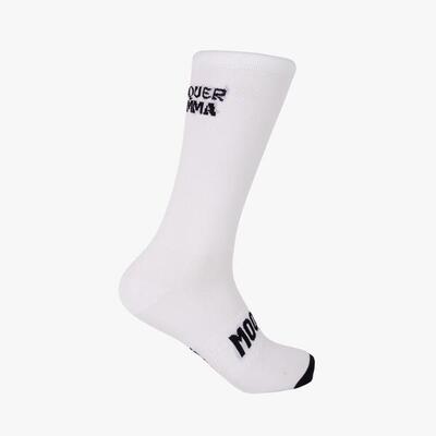 Calze ciclismo estive bianche traspiranti Mooquer Dramma Pro