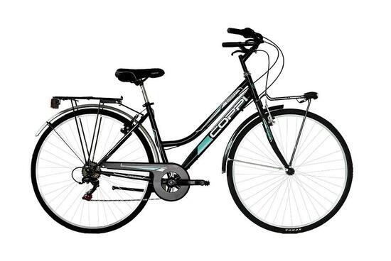 Bici muscolare - Coppi Beverly 28" Donna Trekking -Nera\ Verde