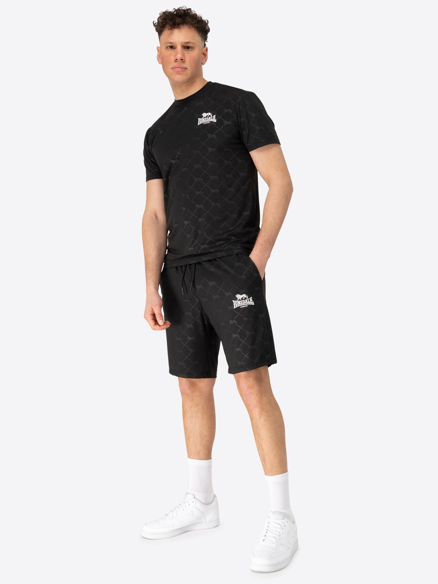 LONSDALE Functioneel shirt en shorts set voor heren, regular fit PRESTWOOD 3/7