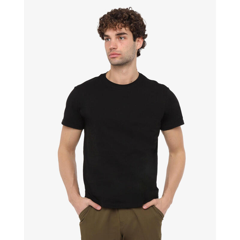 t-shirt de fitness en coton noir pour hommes et femmes