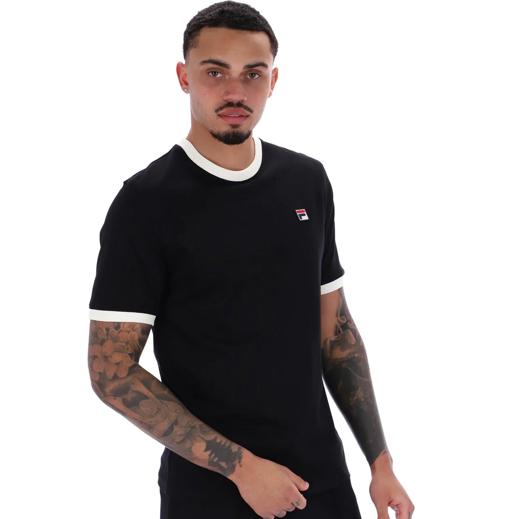 Fila Marconi T-Shirt Black/Gardenia 3/4