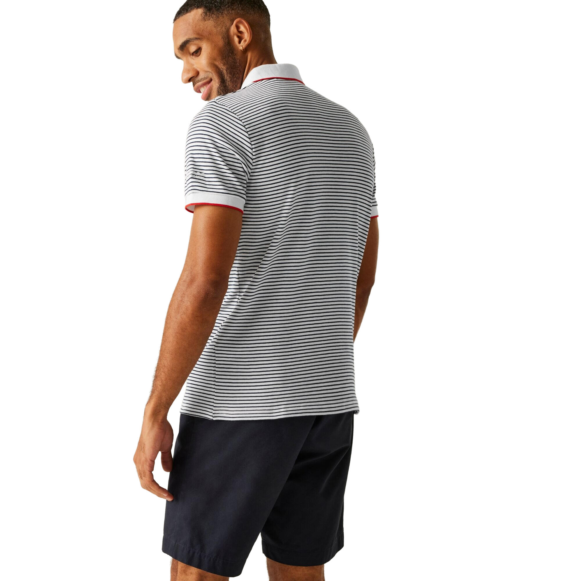 "Tiver" Poloshirt für Herren Weiß/Marine 2/4