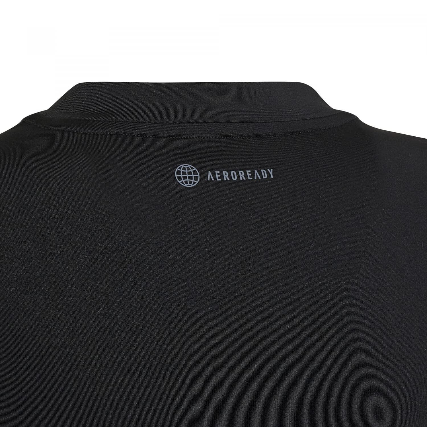 Maglietta Adidas per Bambini con Maniche Lunghe, Nero e Grigio 2/4