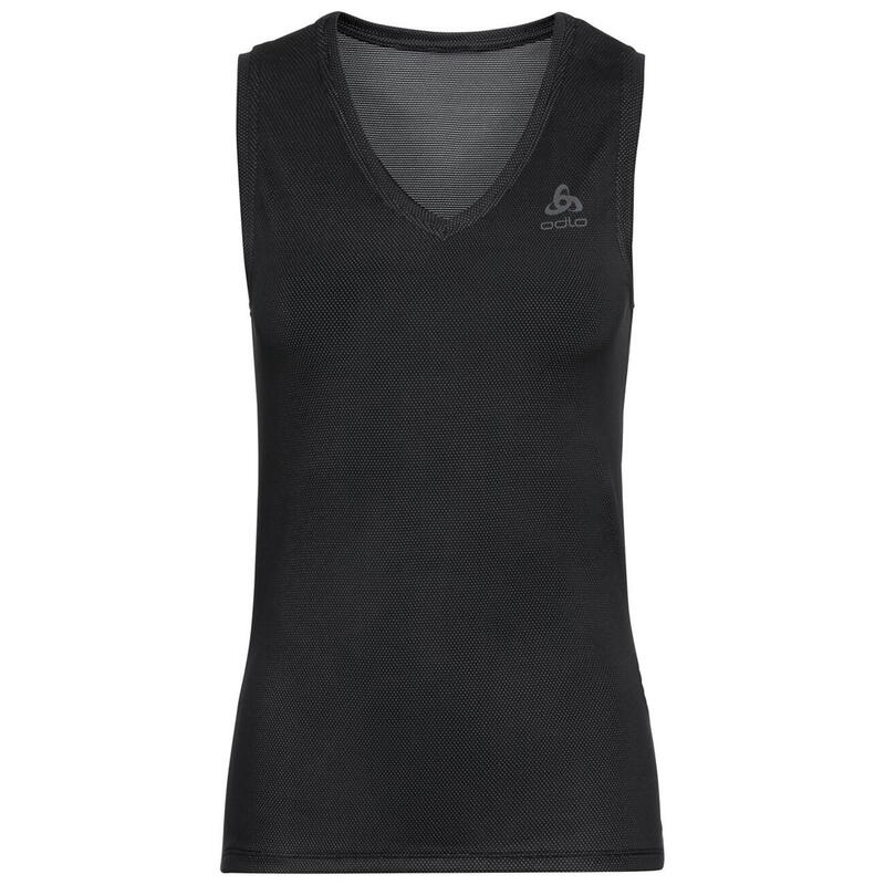 ODLO Baselayer V-hals Top F-Dry Light ECO Sportshirt ZWART S