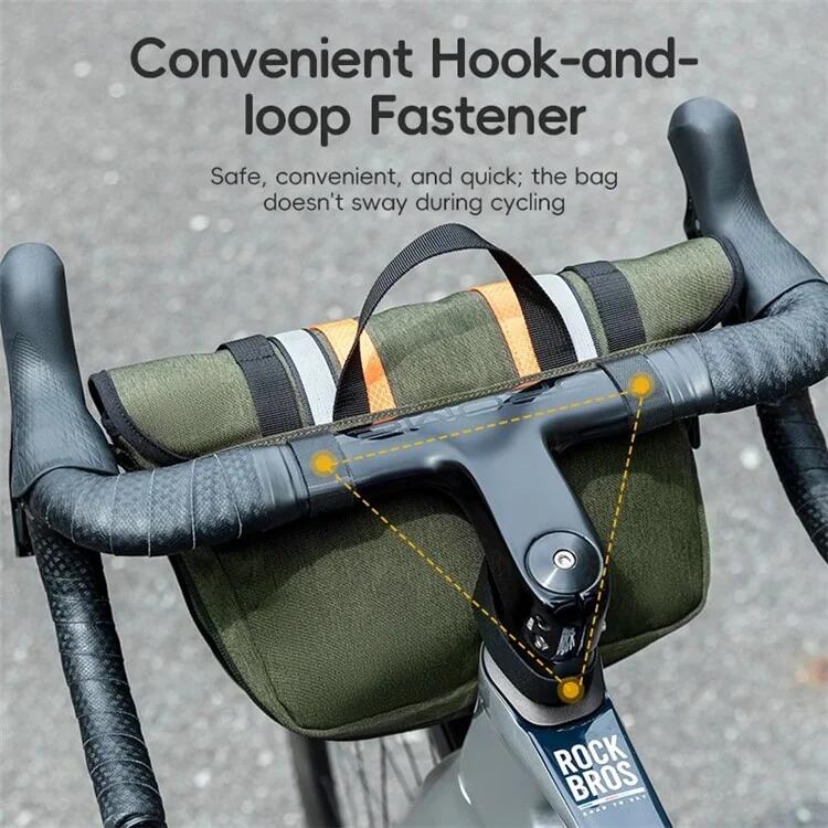 Borsa anteriore per bici riflettente espandibile da 4 litri con tracolla 4/7