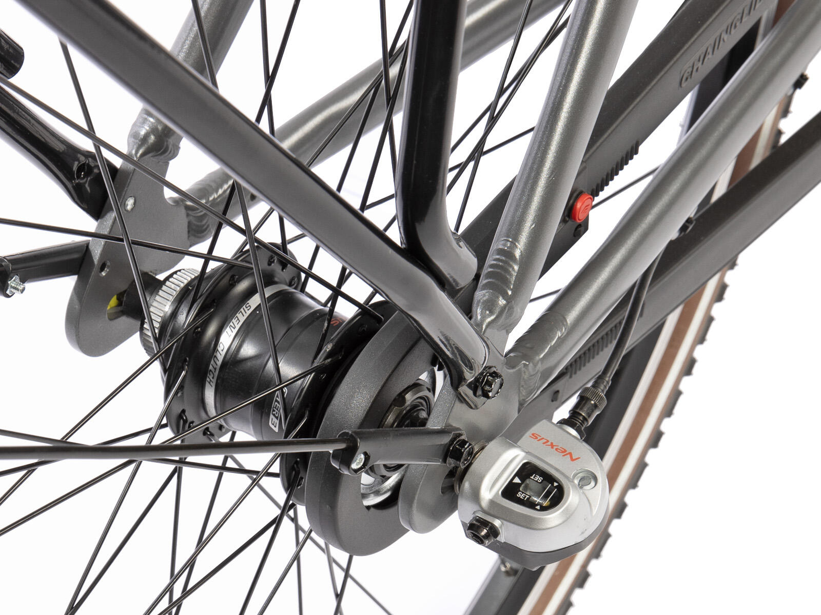 Elektrische stadsfiets l' Amant Eco Nexus 3 28 inch, donkergrijs 3/5