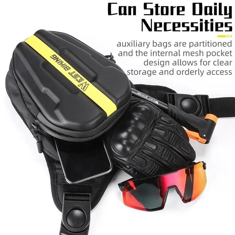 Bolso de hombro tipo bandolera tipo pierna negro 7/7