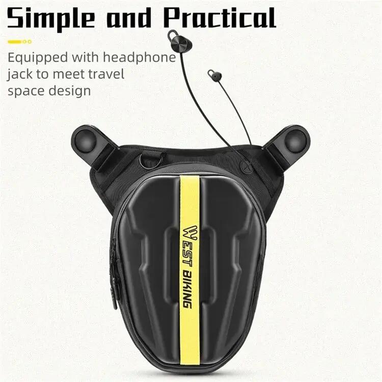 Bolso de hombro tipo bandolera tipo pierna negro 4/7