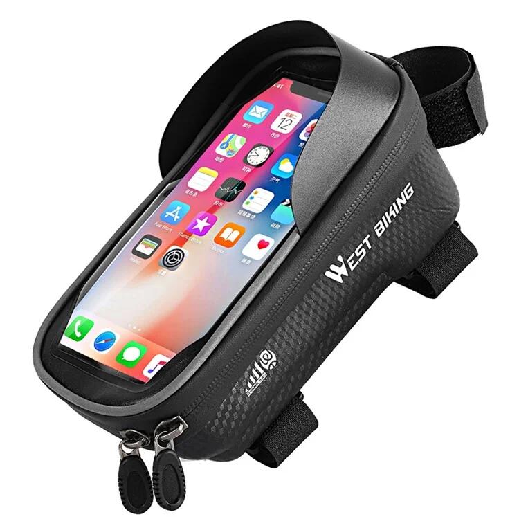 Bolsa para tubo superior com suporte para ecrã táctil