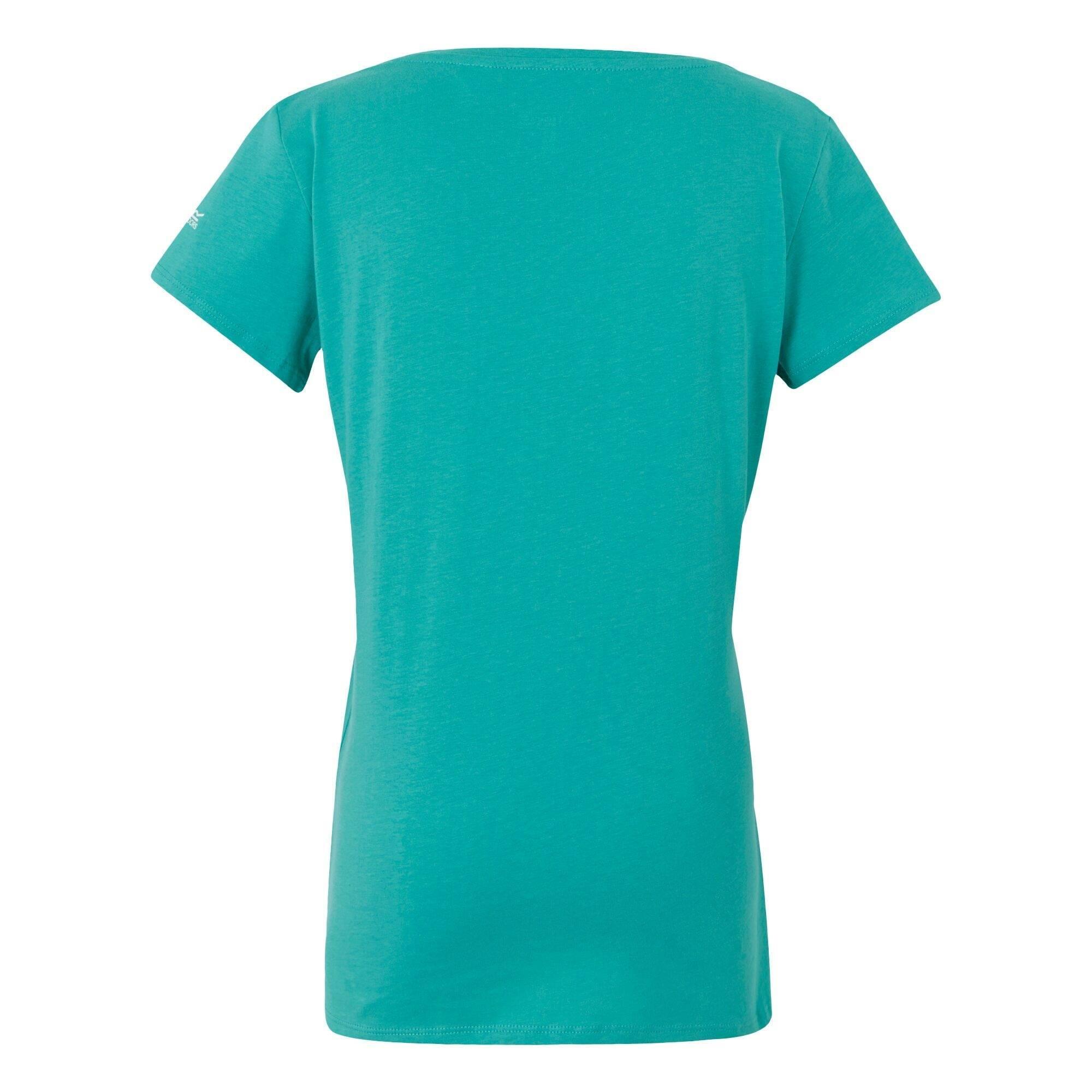 Womens/Ladies Breezed Heart TShirt (Turquoise) 2/4